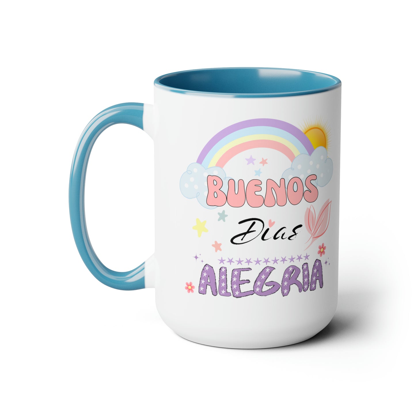 Buenos Dias Alegria - Two-Tone Coffee Mugs, 15oz