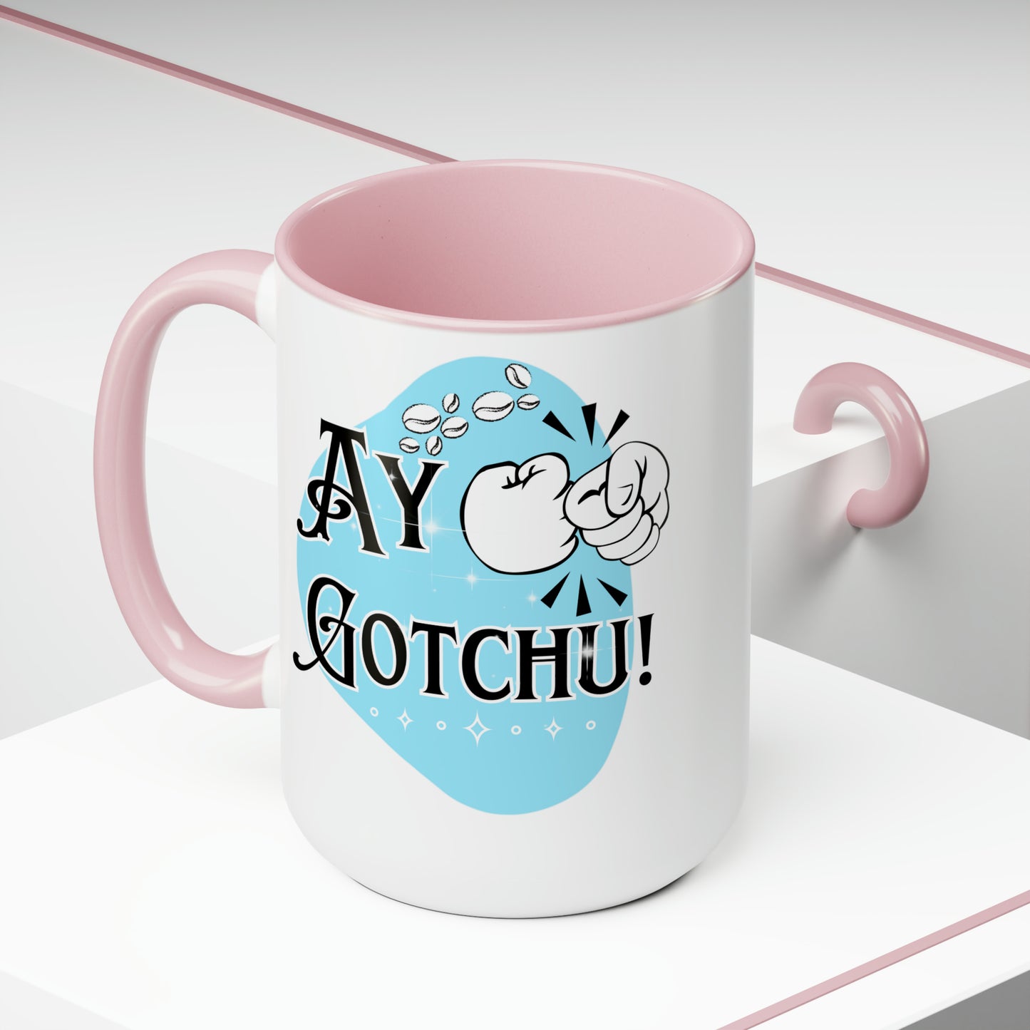 Ay Gotchu! - Two-Tone Coffee Mugs, 15oz