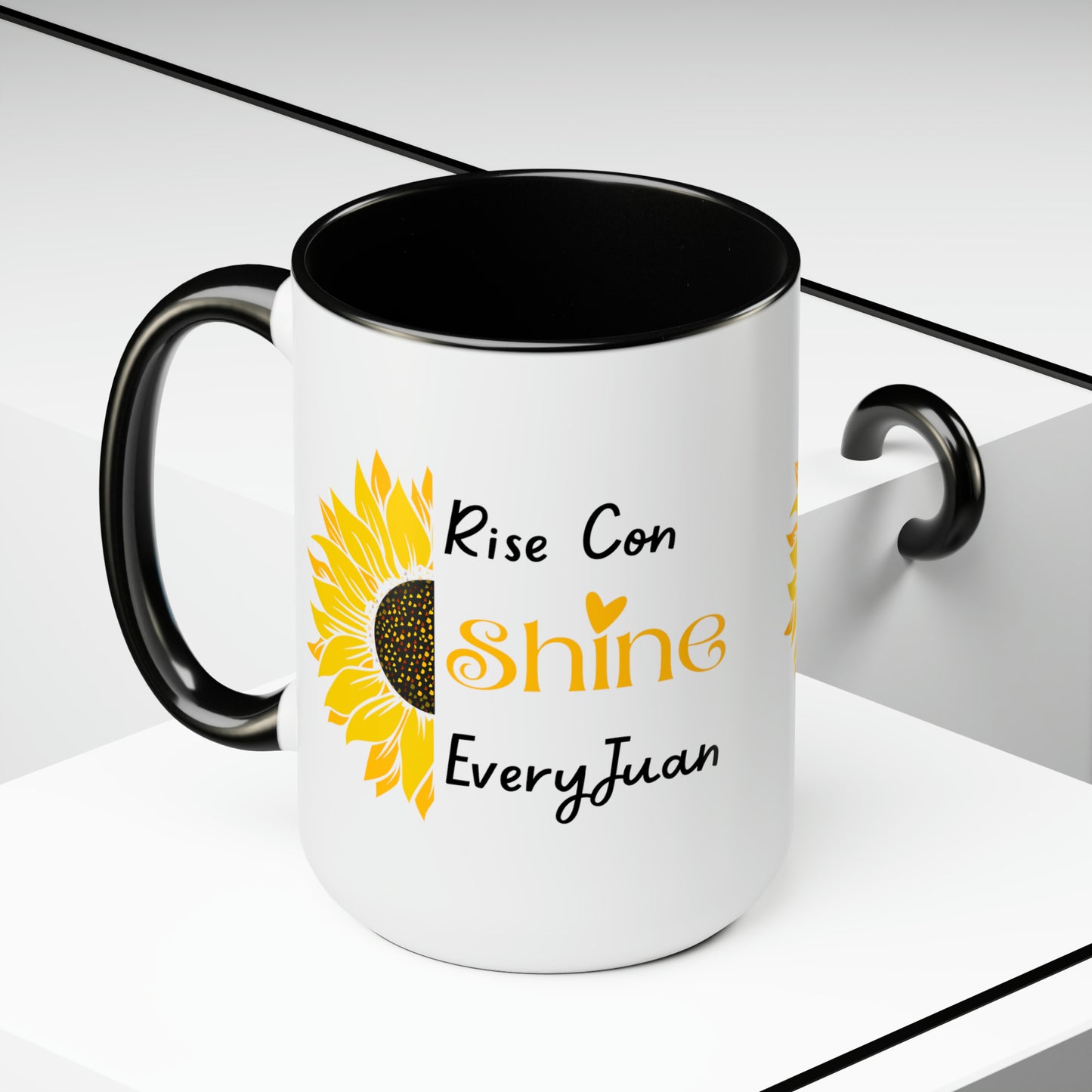 Rise Con Shine EveryJuan - Two-Tone Coffee Mugs, 15oz