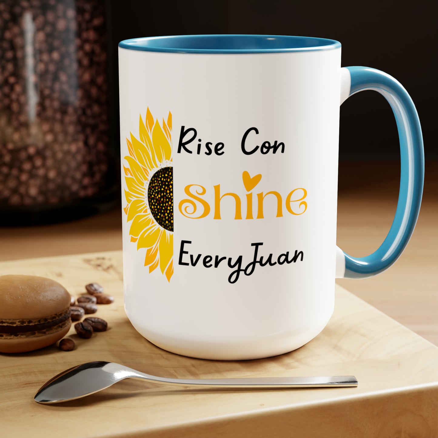 Rise Con Shine EveryJuan - Two-Tone Coffee Mugs, 15oz