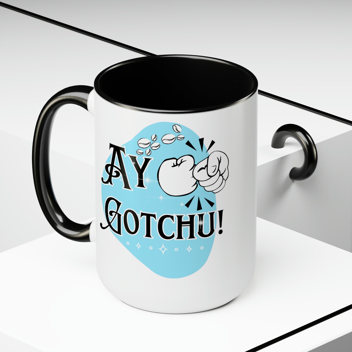 Ay Gotchu! - Two-Tone Coffee Mugs, 15oz