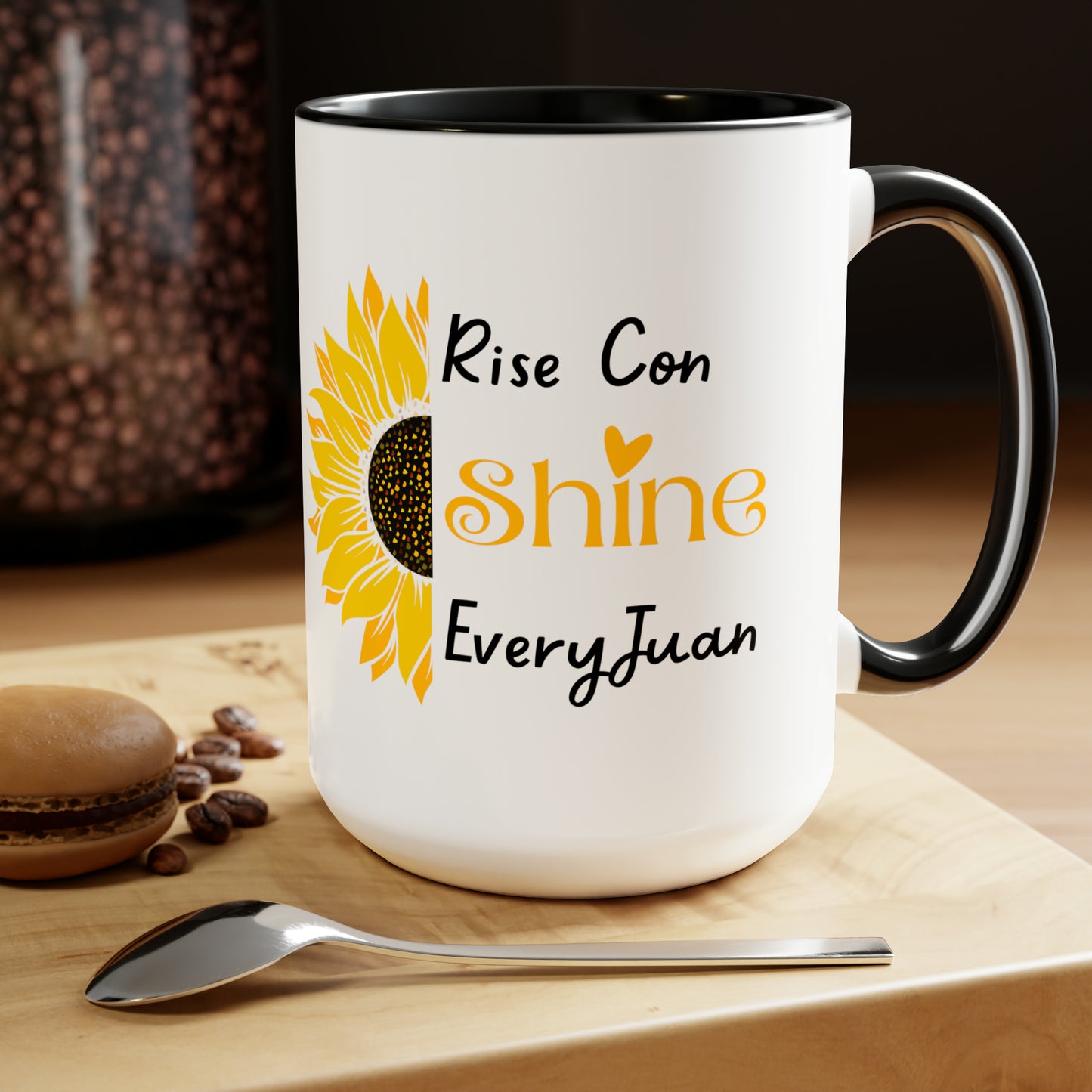 Rise Con Shine EveryJuan - Two-Tone Coffee Mugs, 15oz