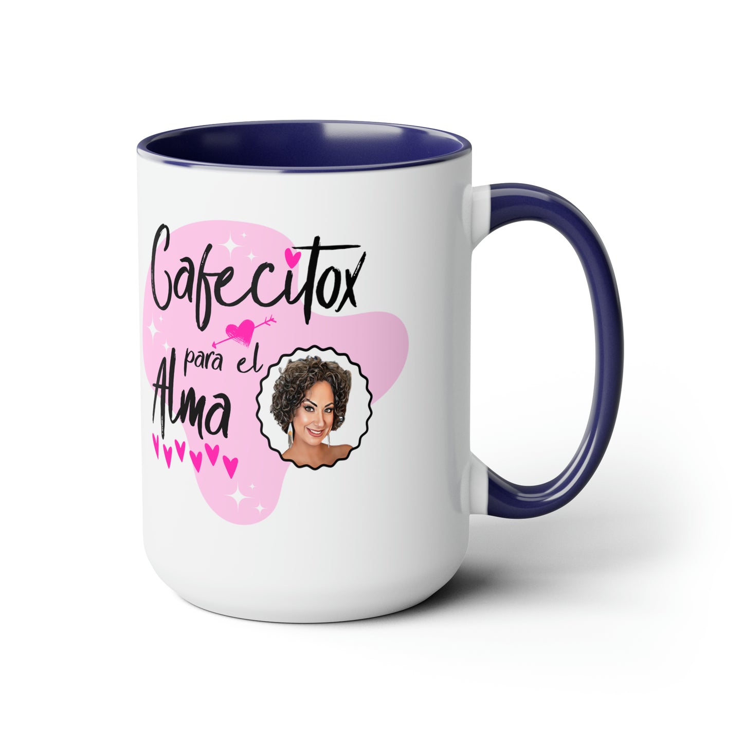 Cafecitox Para El Alma Two-Tone Coffee Mugs, 15oz