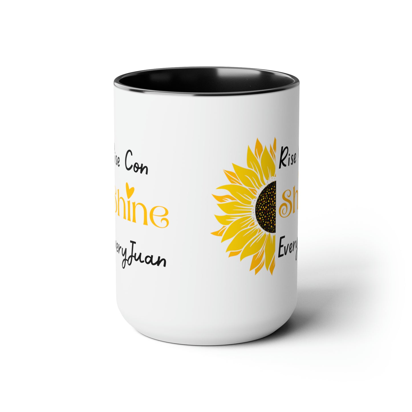 Rise Con Shine EveryJuan - Two-Tone Coffee Mugs, 15oz