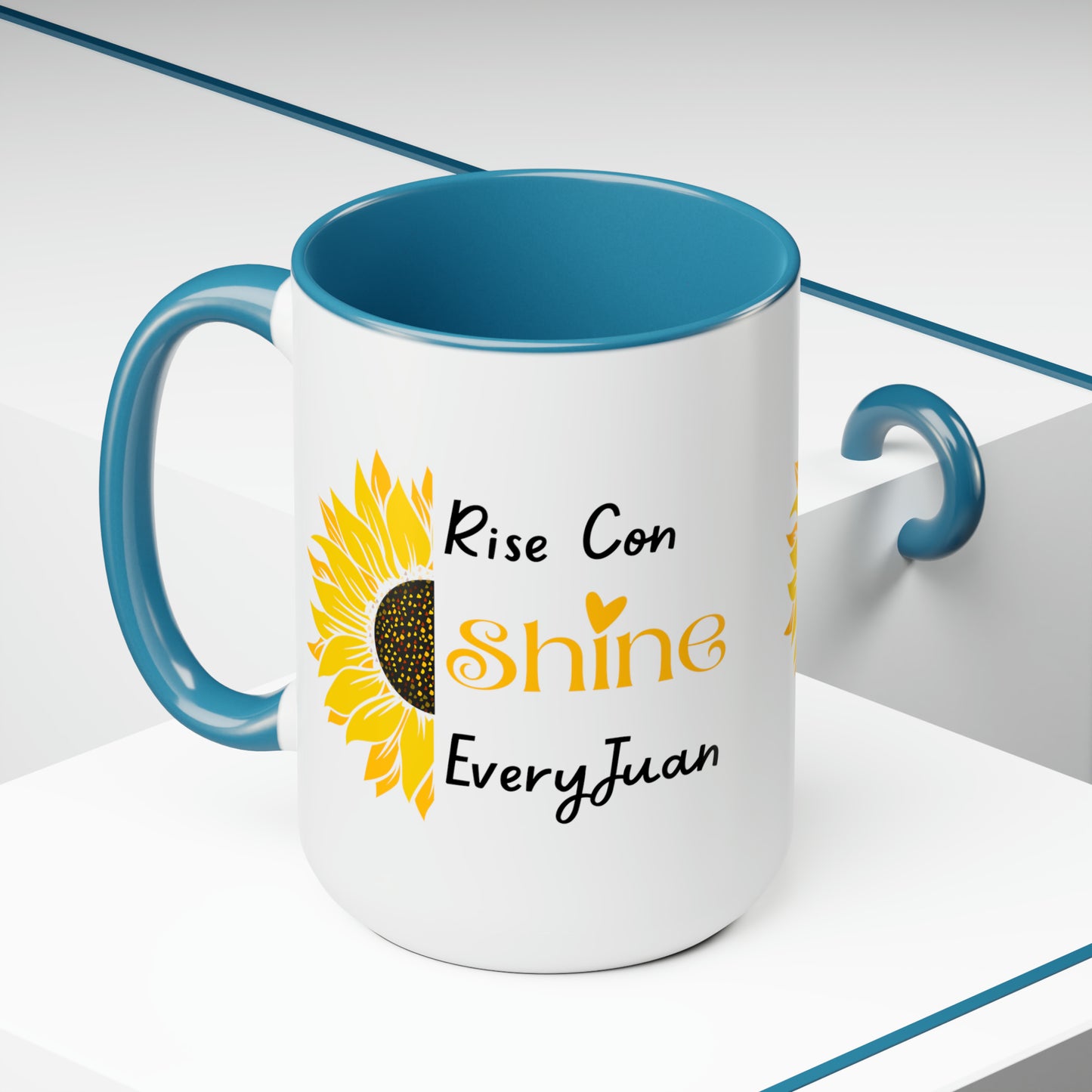 Rise Con Shine EveryJuan - Two-Tone Coffee Mugs, 15oz