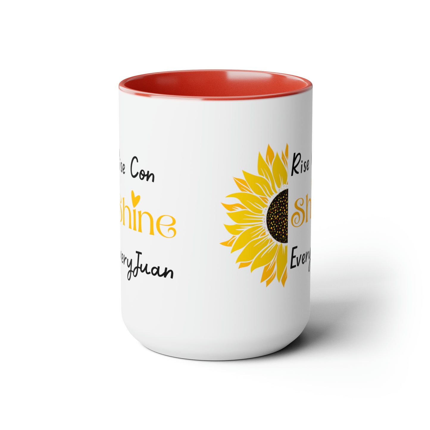 Rise Con Shine EveryJuan - Two-Tone Coffee Mugs, 15oz