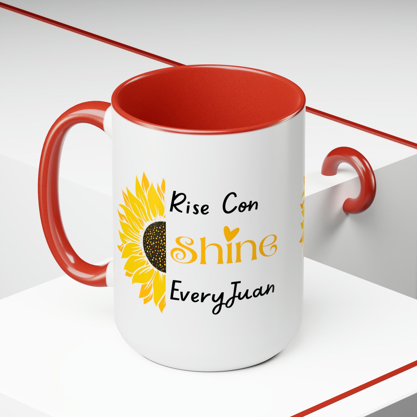 Rise Con Shine EveryJuan - Two-Tone Coffee Mugs, 15oz