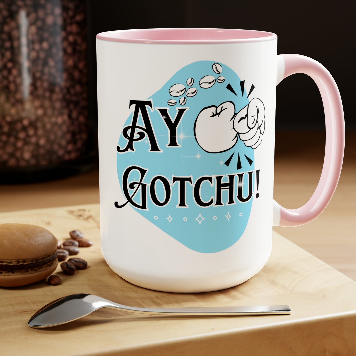 Ay Gotchu! - Two-Tone Coffee Mugs, 15oz