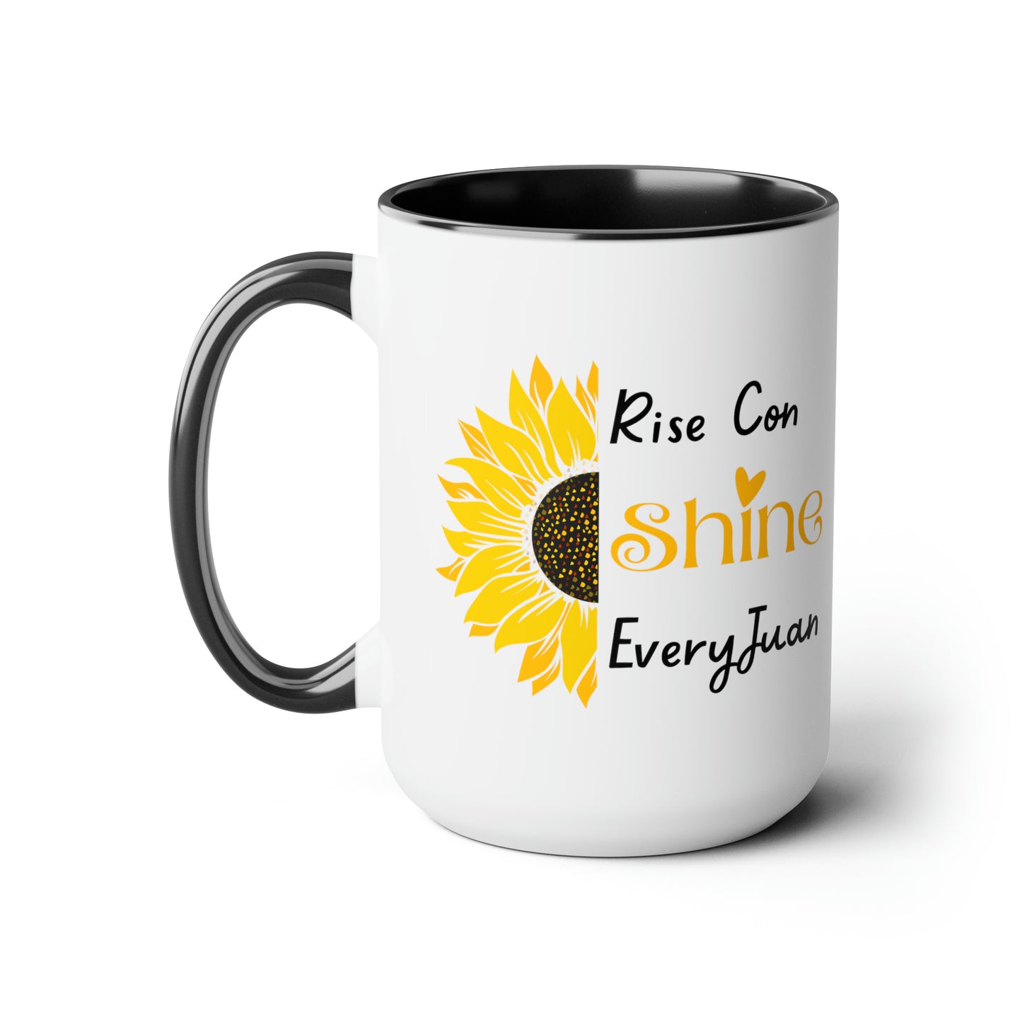 Rise Con Shine EveryJuan - Two-Tone Coffee Mugs, 15oz