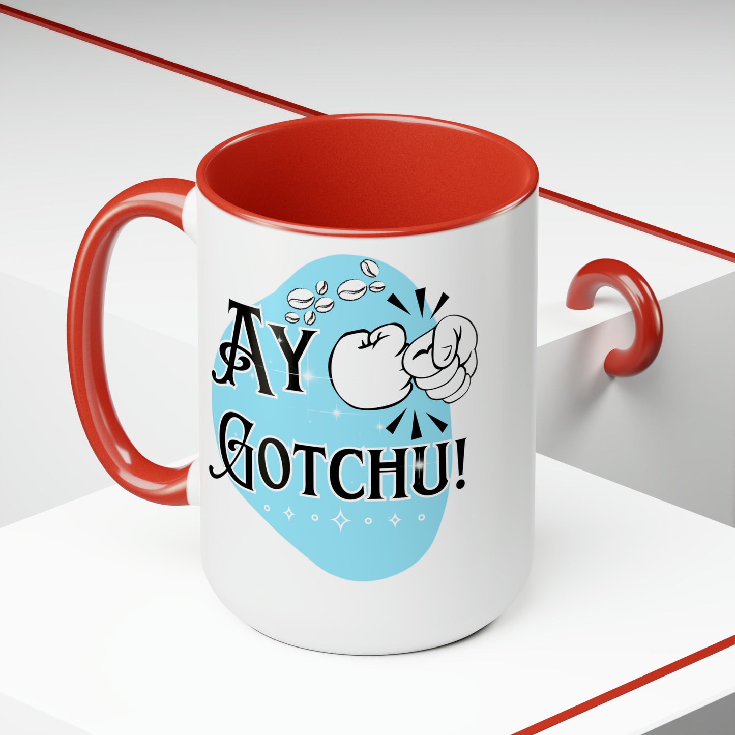 Ay Gotchu! - Two-Tone Coffee Mugs, 15oz