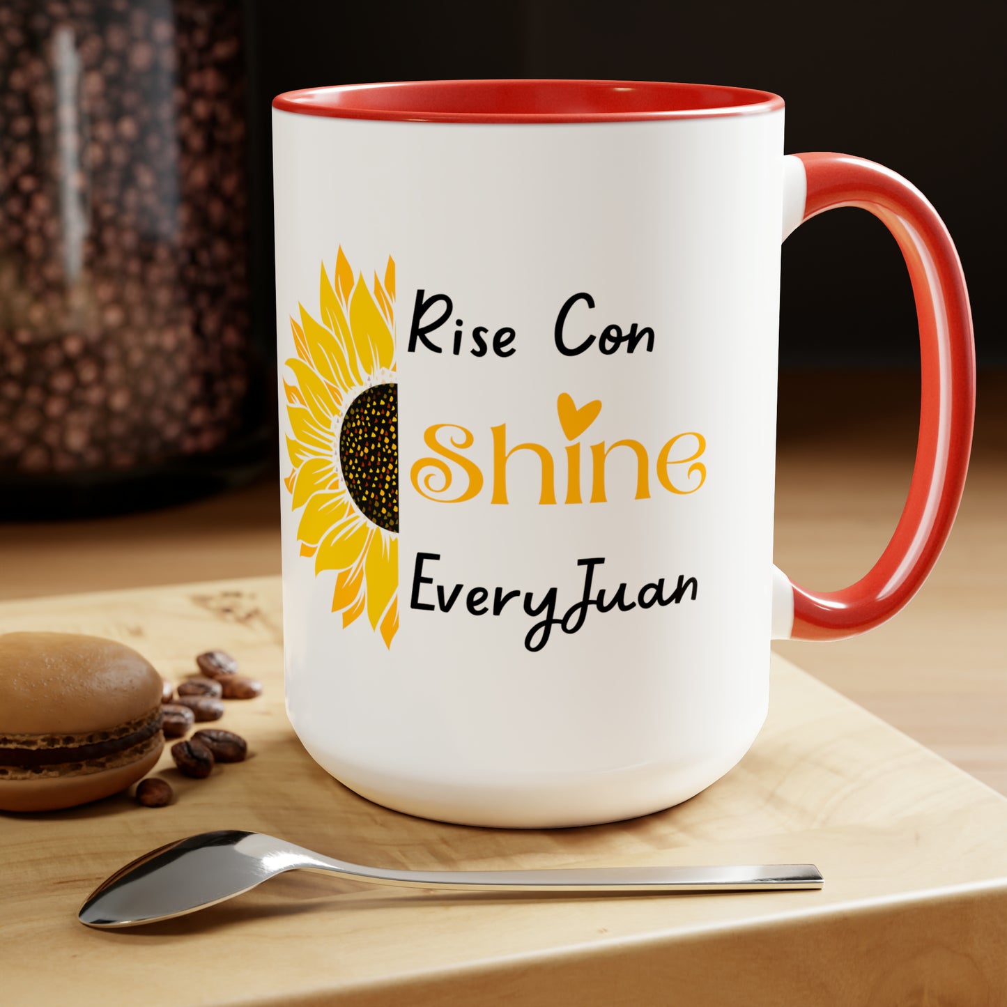 Rise Con Shine EveryJuan - Two-Tone Coffee Mugs, 15oz