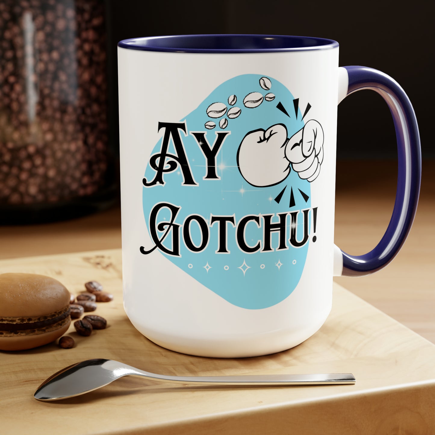 Ay Gotchu! - Two-Tone Coffee Mugs, 15oz