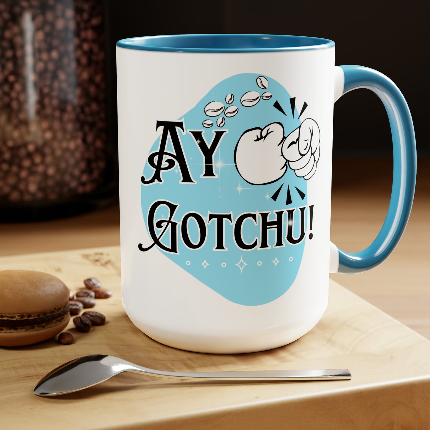 Ay Gotchu! - Two-Tone Coffee Mugs, 15oz